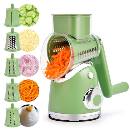 5-in-1 Rotary Food Grater | Fast Cheese & Vegetable Slicer